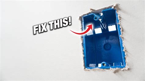 broken outlet box a metal switch plate|electrical outlet box repair.